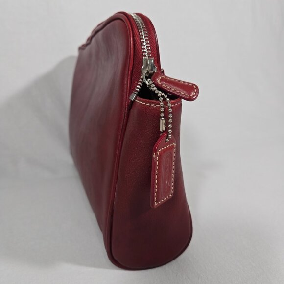 Vintage COACH Red Cowhide Leather Large Clutch Travel Handbag G04S-5068 UNISEX. - Picture 6 of 17